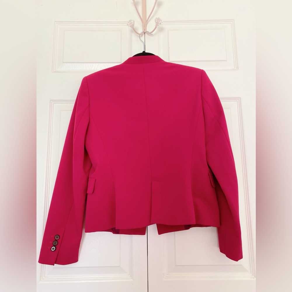 Zara Basic | Cherry Pink One Button Closure Blaze… - image 2